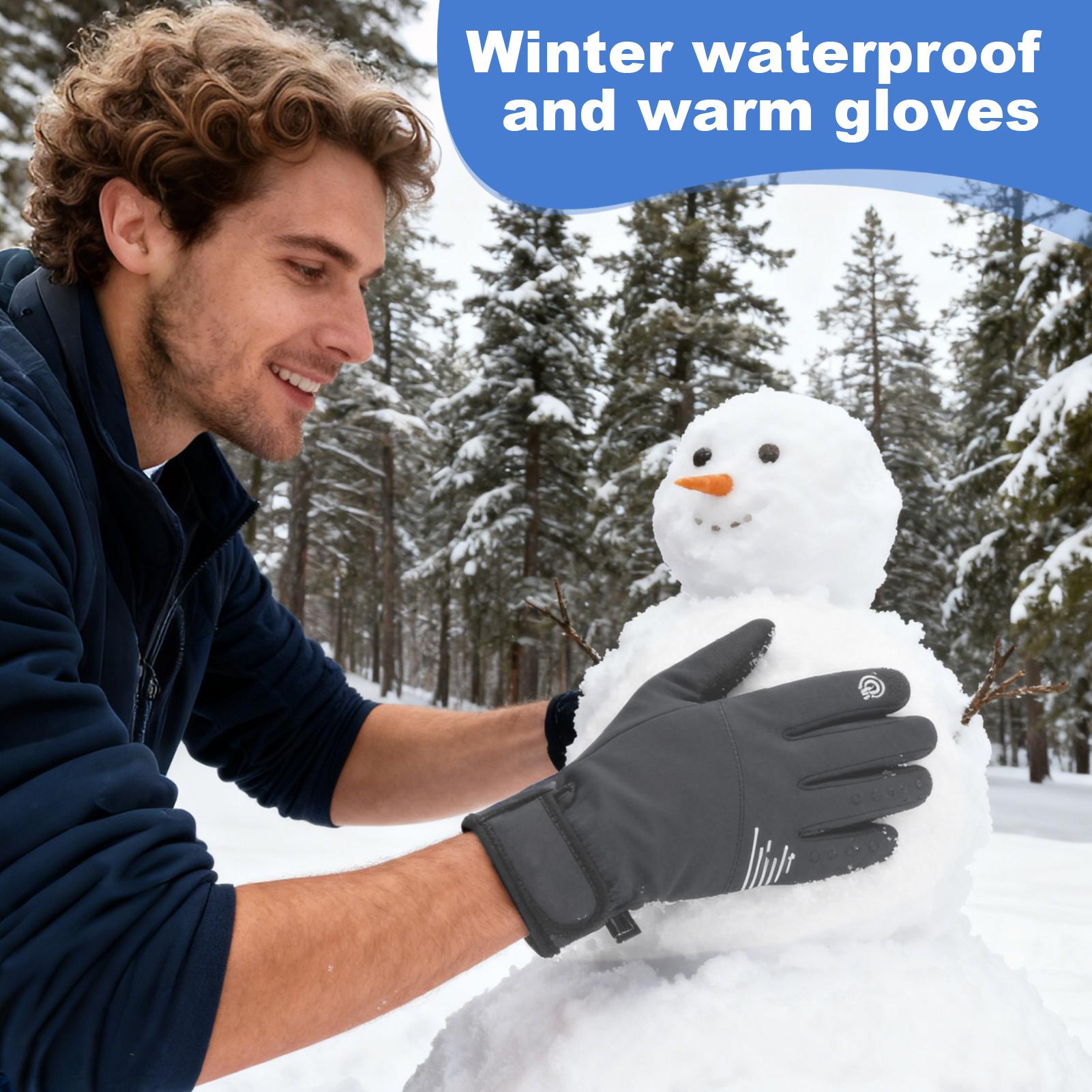 Cycling Gear Cold Weather - Warm Gloves Windproof Touchscreen Cold Weather