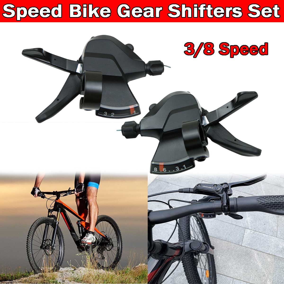 Cycling Gear Kit - MTB Bike Gear Brake Levers Set