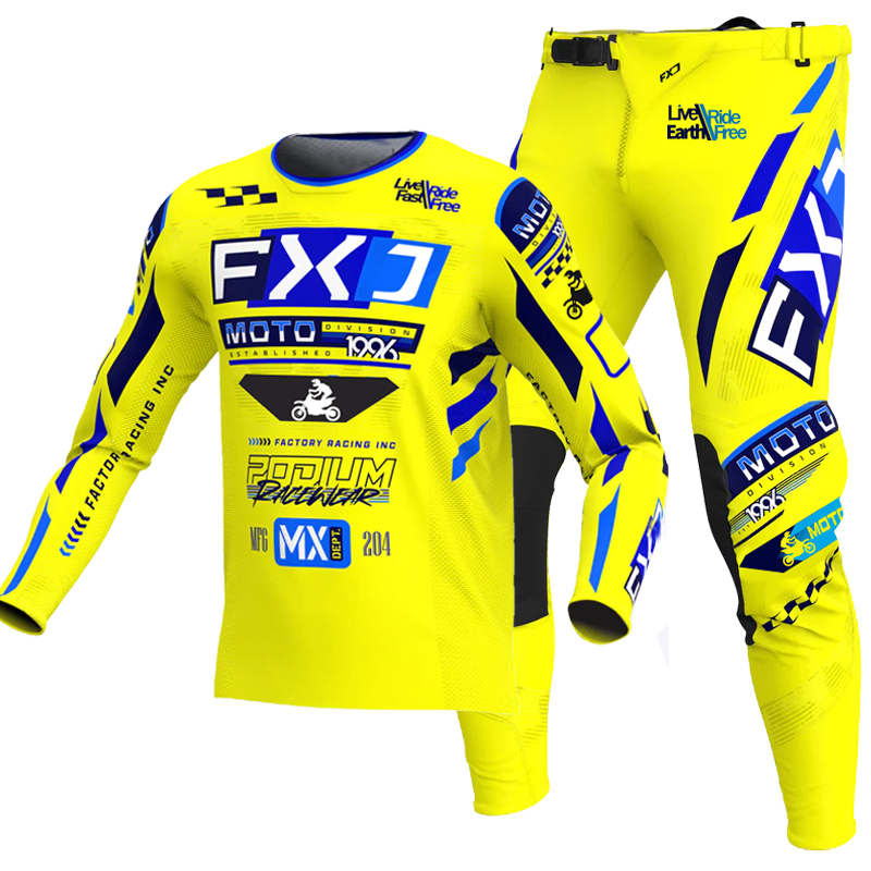 Cycling Gear Pants - NEW FXJ yellow enduro motocross gear