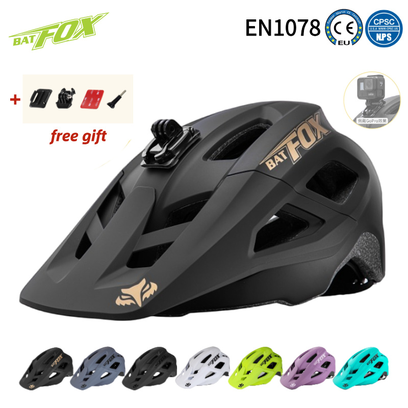 Cycling Gear Pas - BATFOX Mountain Bike Helmet Can install