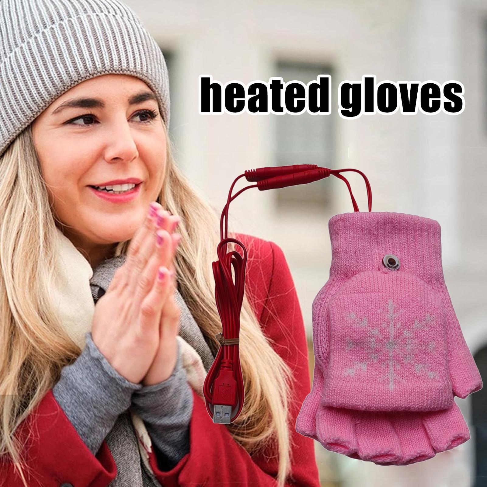 Heated Gloves Fingerless USB H - Cycling Gear Cold Weather review and price