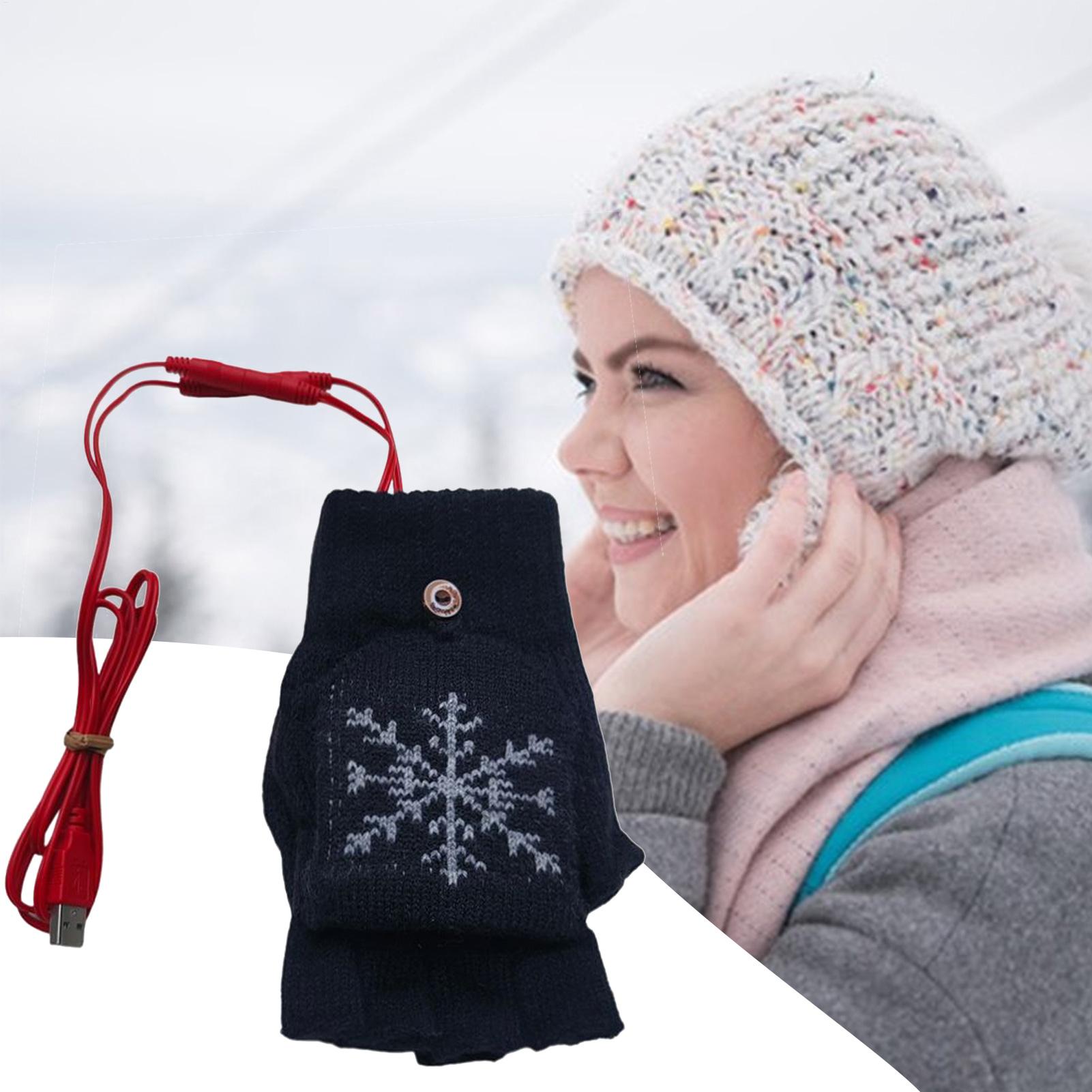 Heated Gloves Fingerless USB H - Cycling Gear Cold Weather review and price