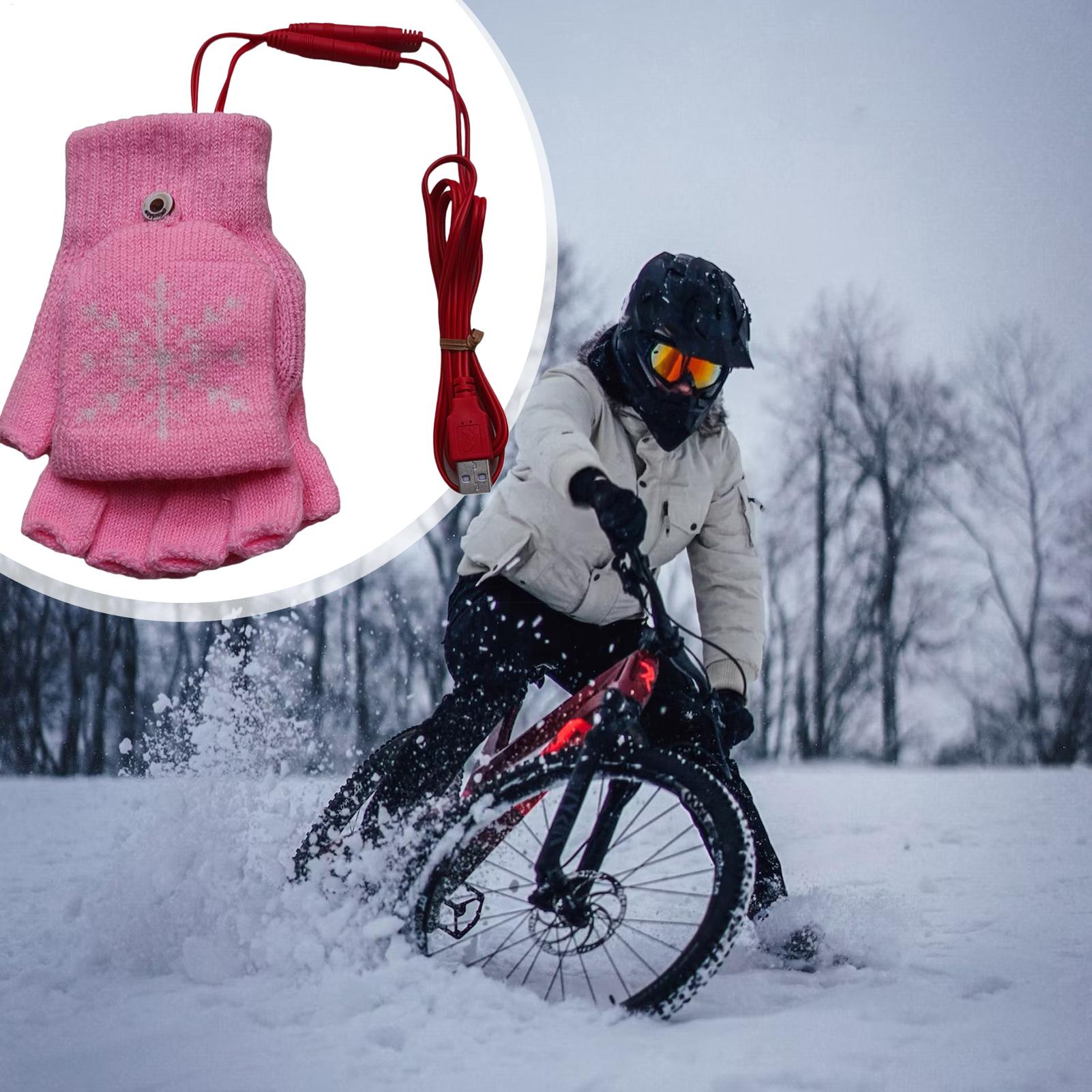 Heated Gloves Fingerless USB H - Cycling Gear Cold Weather review and price