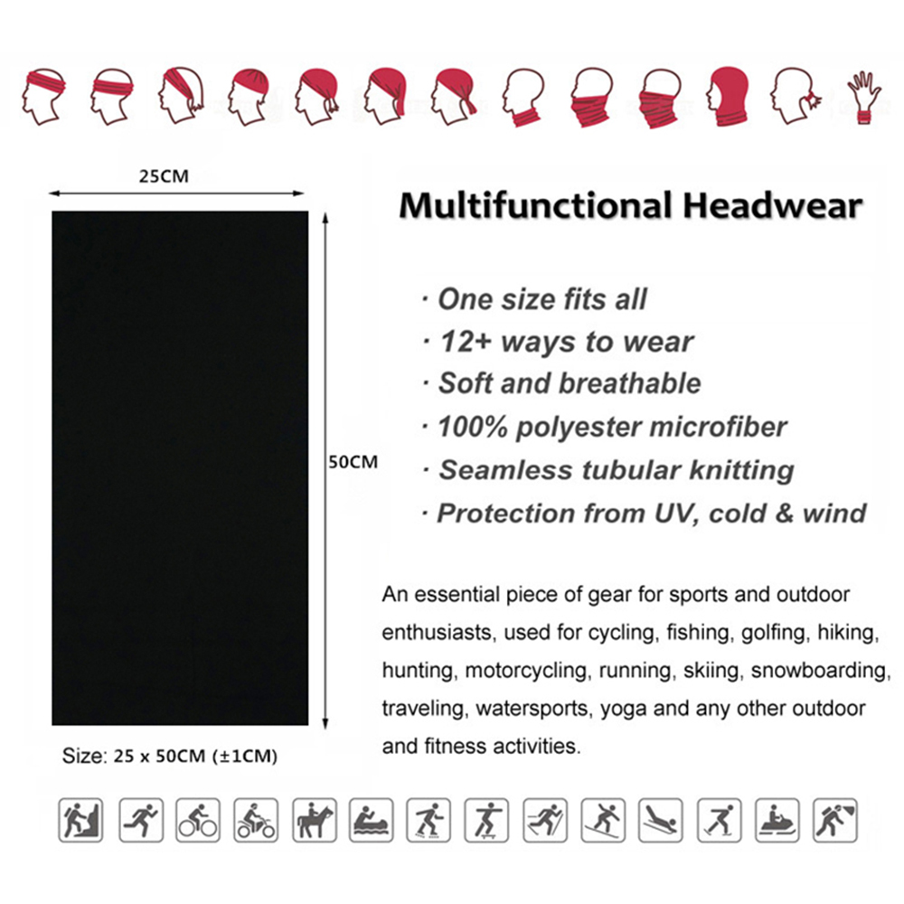 Seamless Solid Color Bandanas  - Cycling Gear Pas review and price